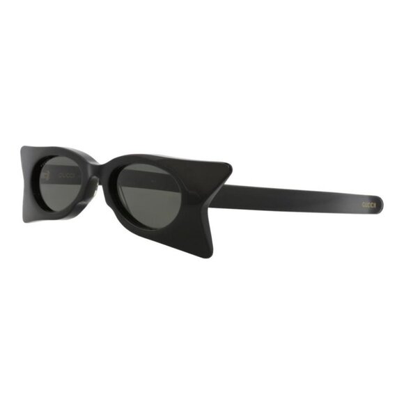 Gucci Womens Cat Eye Black Black Grey Fashion Designer Eyewear - Picture 1 of 4